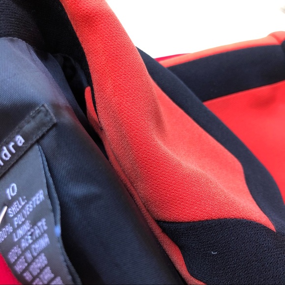 Vintage Sandra Blazer 90s Color Block Long Jacket Pink Orange Red Black - Picture 13 of 14